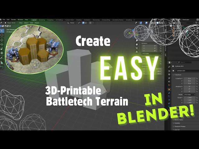 Create Classic BattleTech Terrain in Blender EASILY | Beginner-Friendly Tutorial