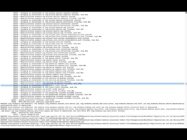 Time is the Price of Loading Modules into NetBeans