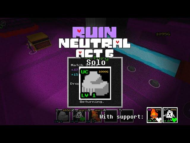 Solo Ruin Act 6 with Rock (Neutral) | Roblox Undertale Adventures