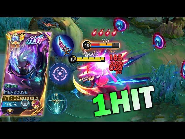 GLOBAL HAYABUSA BUILD EMBLEM 1HIT HAYABUSA BEST BUILD AND EMBLEM 2024 -Mobile Legends