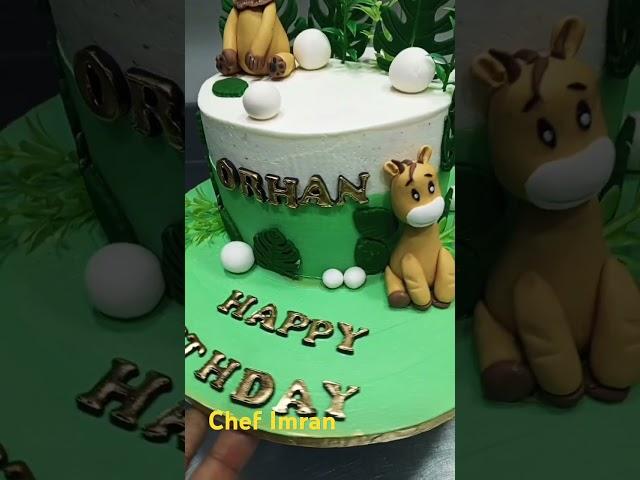 how to make forest theme cake for birthday  #chefimran #cake #birthdaycelebration