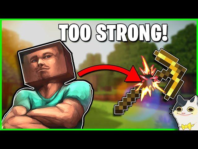 Fastest way to break a gold pickaxe in Minecraft... | Minecraft Quickly ⏱