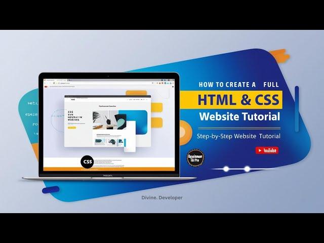 How To Create a Full Website Using HTML & CSS | Step-By-Step Website Tutorial | CSS Full course