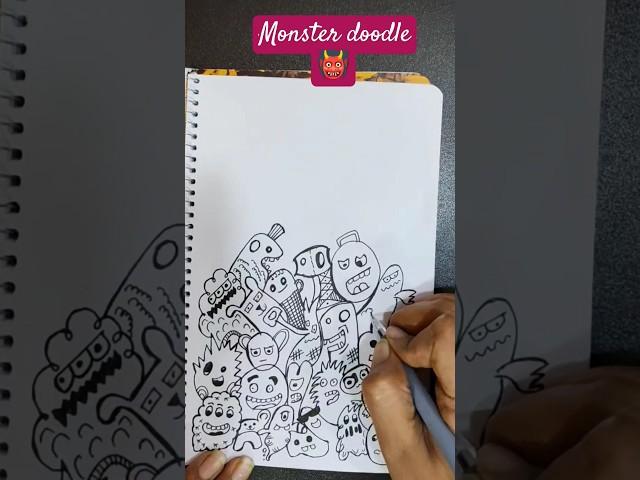 #creativedoodling #easydoodleart #monsterdoodle #creative #arttype #passion #freemind #relaxingtime