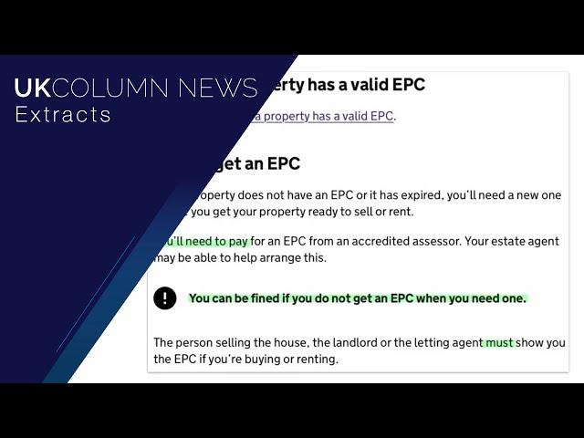 Global Policy: EPC Ratings, Heat Pumps, and the Billionaire-Backed Race for Green Homes - UK Column