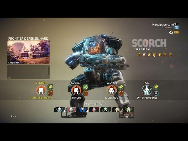 (NO COMMENTARY) Titanfall 2  Frontier Defense: Hard    Titan-SCORCH