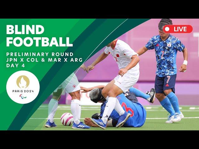 Blind Football - Preliminary Round - JPN X COL & MAR X ARG | Day 4 | Paris 2024 Paralympics