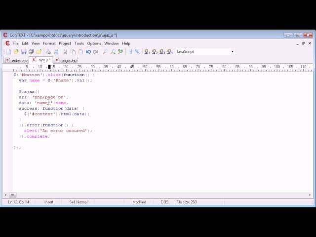 jQuery Tutorial - 103 - AJAX Callback Handlers