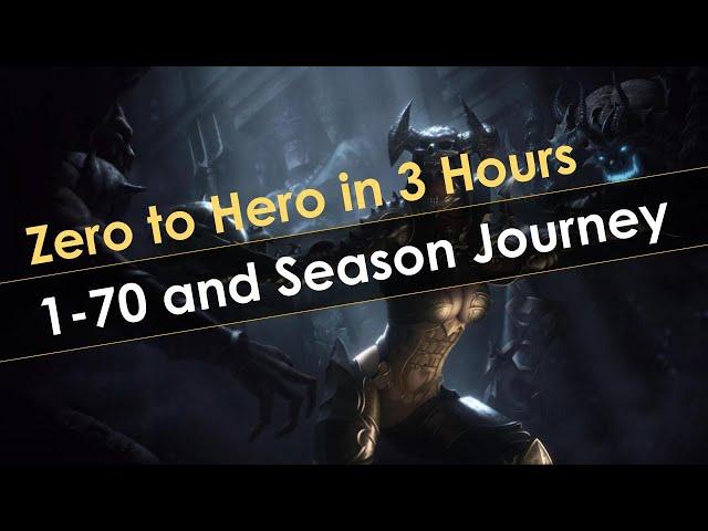 Diablo 3 Demon Hunter Zero to Hero 1-70 Leveling and Season Journey in 3 Hours