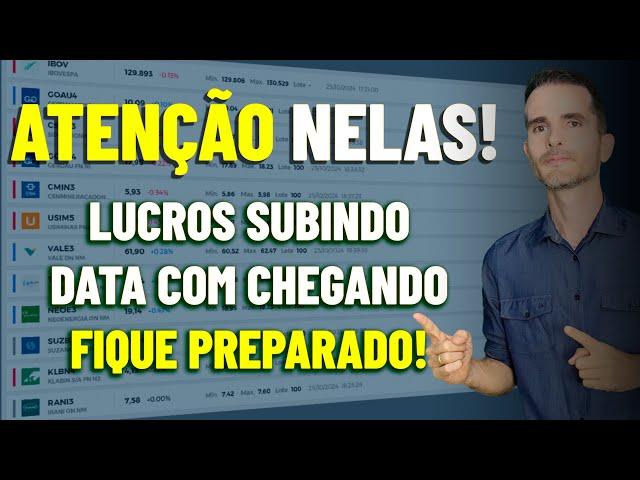 NOVEMBRO NA BOLSA | 4 AÇÕES - LUCROS SUBINDO, DATA COM CHEGANDO - VALE3, USIM5, NEOE3, SUZB3