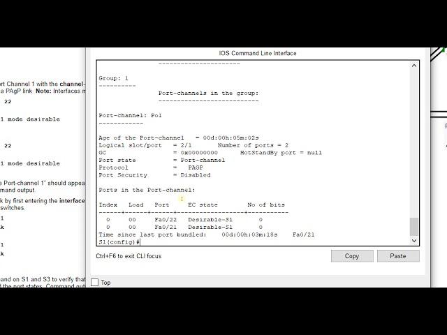 Packet Tracer 6.2.4 - Configure EtherChannel