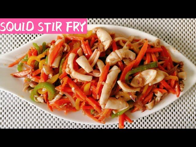 HOW TO COOK EASY SQUID STIR FRY/SQUID STIR FRY