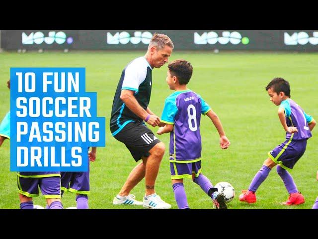 10 Best Soccer Passing Drills for U8, U10 and U12 | Fun Soccer Drills by MOJO