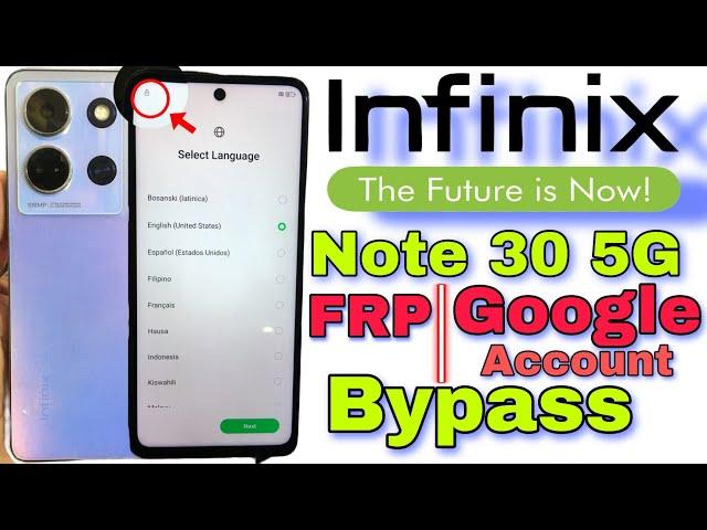 INFINIX NOTE 30 5G FRP Bypass| INFINIX NOTE 30 GOOGLE Account BYPASS|| Infinix (X6711)frp bypas