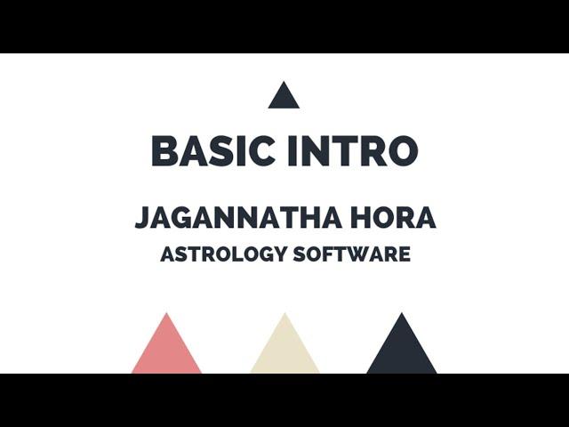 Basic Introduction to Jagannatha Hora Astrology Software #jhora #vedicastrology #astrology #jyotish