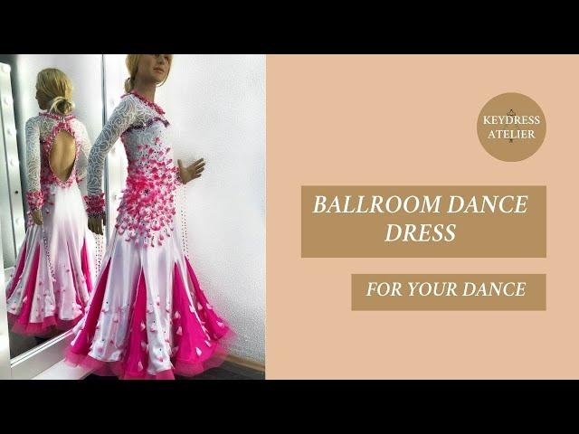 Pink ballroom dance dress