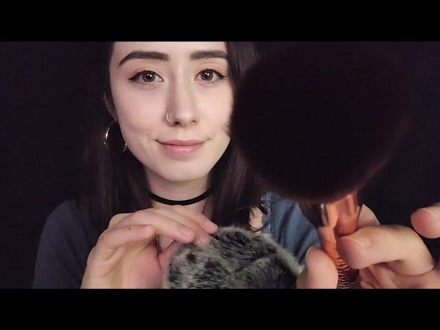 ASMR | Relaxing Mic Brushing and Face Touching/Brushing (No Talking)