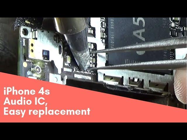 iPhone 4s легкая замена аудиокодека / easy audio ic replacement