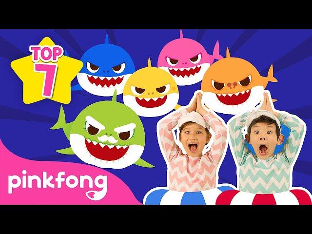 [TOP7] Baby Shark Dance Songs | Animal Songs | Compilation for Kids | Pinkfong Songs for Children