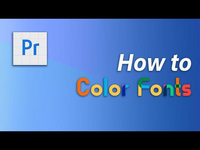 NEW to Premiere Pro beta – how to use color fonts