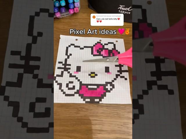 Pixel Art ideas️#hellokitty #pixelartideas #art #artstyle #pixelart