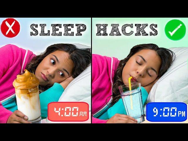 How to Fall Asleep FAST When You CAN’T Sleep! 10 Sleep Life Hacks!