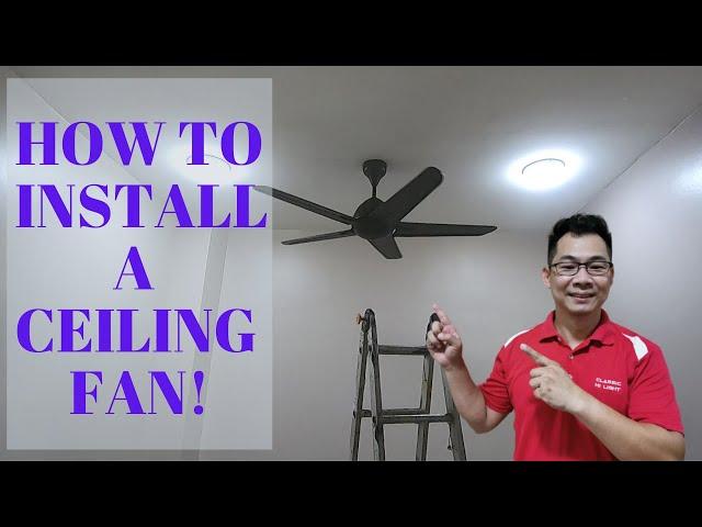 How to install Alpha AF20 remote control ceiling fan | Cara Pasang Kipas Siling | 如何安裝风扇