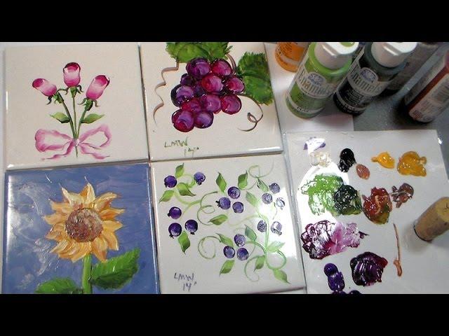 Painting Ceramic Tiles with Folk Art Enamels