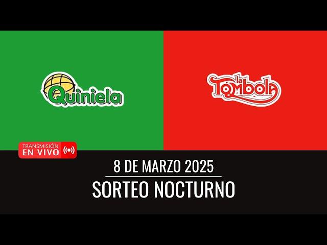 Sorteo Nocturno de Quiniela y Tómbola - 08/03/2025 / Emisión en directo de Loteria Uruguaya