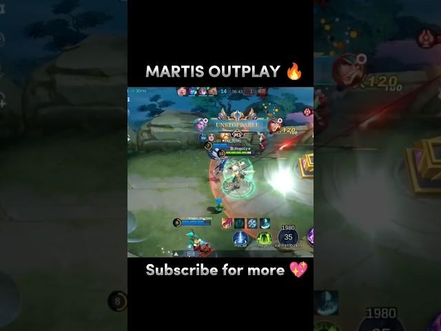 MARTIS OUTPLAY  #mlbb #youtubeshorts #martis #viralshorts