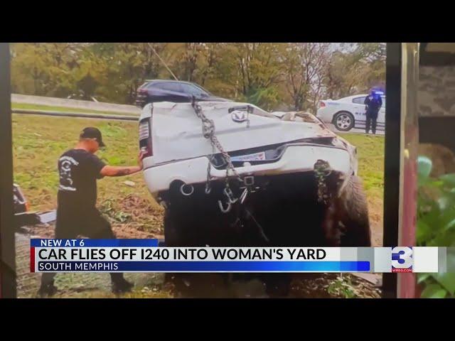 Woman pleads for help as cars fly off I-240 into her home