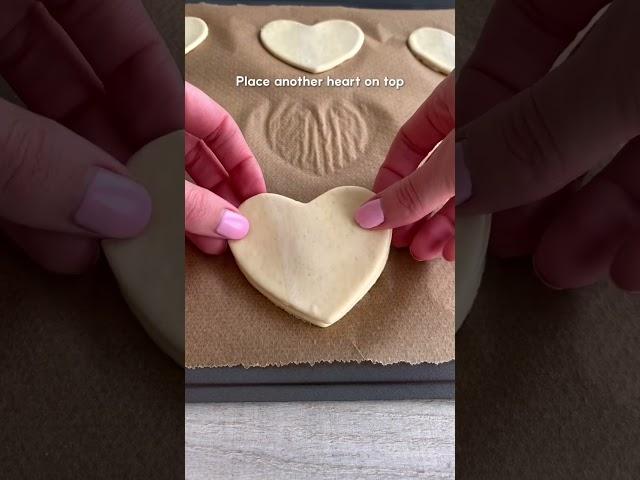 Nutella pastry hearts #easyrecipe