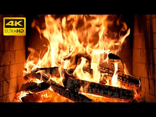  The Best Burning Fireplace Ambiance with Relaxing Crackles and Glowing Logs for Christmas UHD 4K