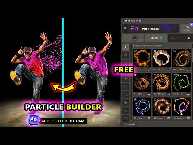 Free Particle Builder Plug in Create Stunning Visual Effects in After Effects Tutorial