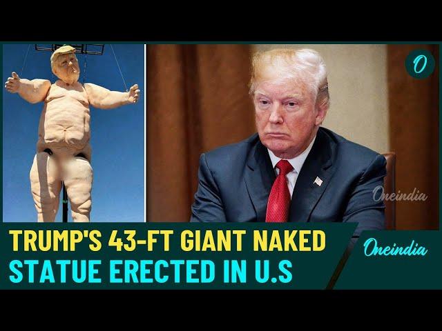 WATCH| Donald Trump's NAKED Statue in Las Vegas Sparks Fury, Netizens Lambast Harris For Act