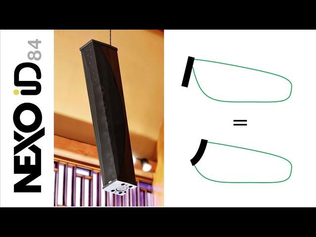 This NEXO column speaker works like a curved line array.