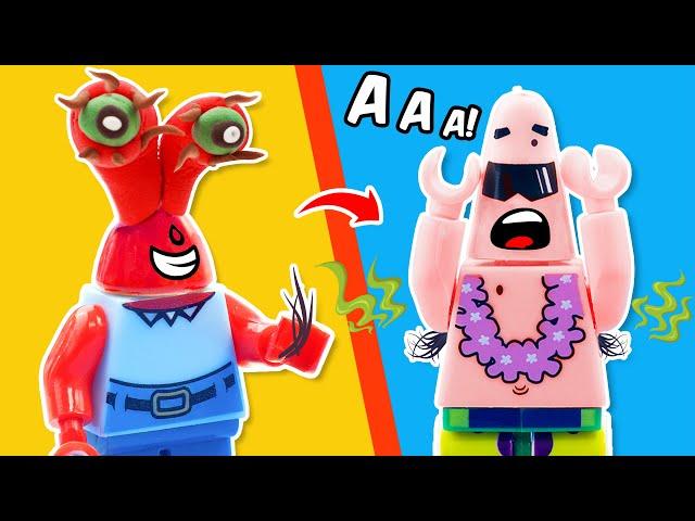 Cursed LEGO Minifigures: I Cursed Every Character in SpongeBob SquarePants | FUNZ Bricks