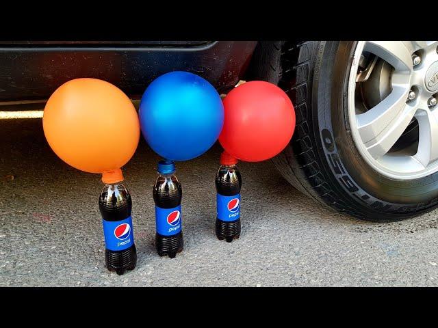 EXPERIMENT CRUSHING THINGS WITH CAR vs PEPSI