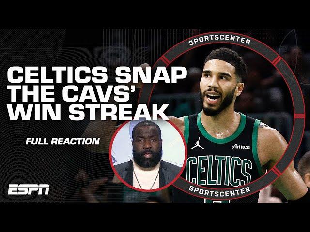 The Celtics SNAP the Cavs' 15-game win streak  Perk & Shams react  | SportsCenter