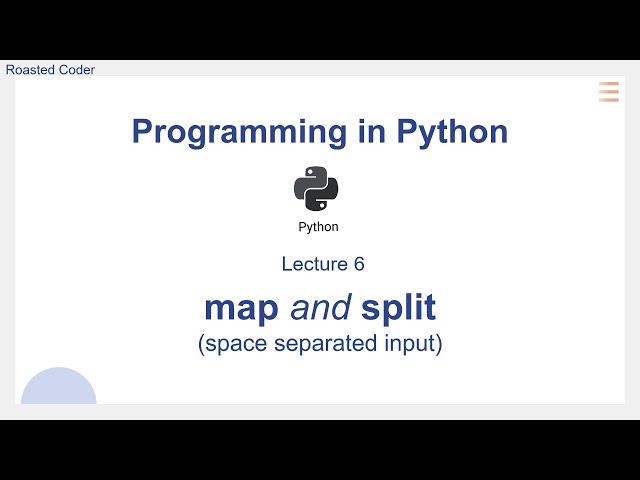 L6 Map and Split function | Programming in Python