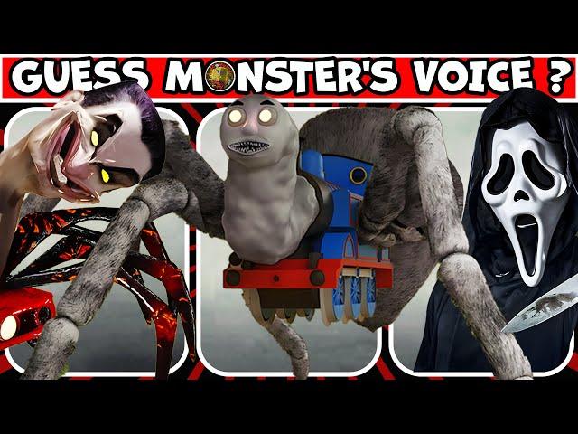 Guess the MONSTER'S VOICE? Choo Choo Charles, Siren Head, Cursed Thomas, Thomas Train, Monster Train