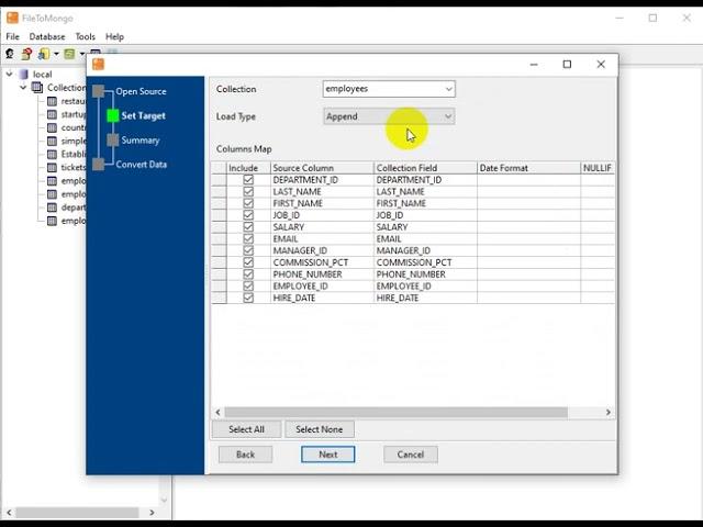 Import CSV file to MongoDB collection