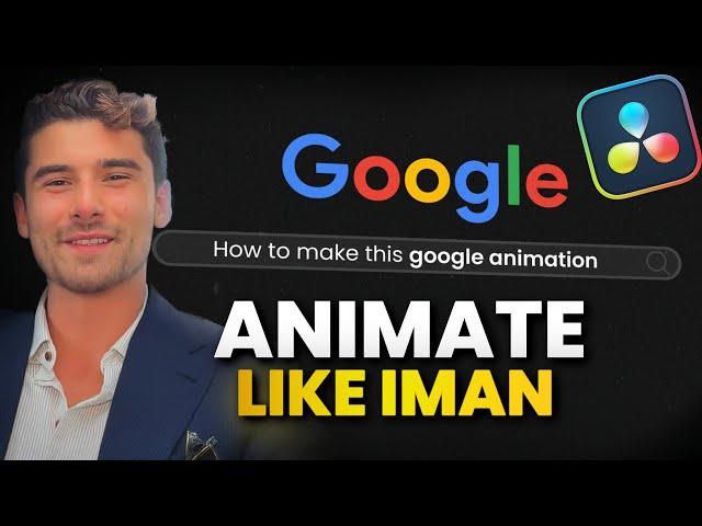 Animate like Iman Gadzhi In Davinci Resolve - Google Animation