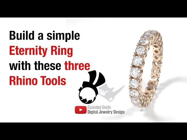 Simple Eternity Ring #rhinoceros3d #rhinotutorial #eternityring