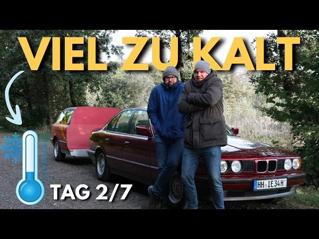 Dumme Idee: bei 6 Grad im Auto schlafen! | 2.200 km Roadtrip mit 1,5 BMW | Folge 2