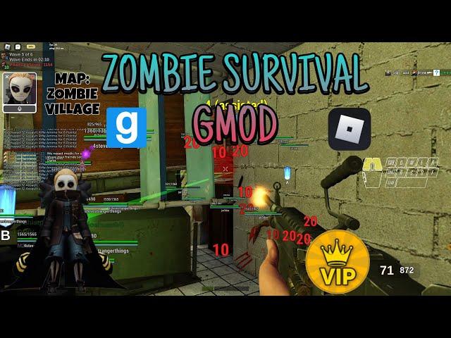 ZOMBIE SURVIVAL WIN feat SUBS - ZOMBIE VILLAGE MAP | Zombie Survival Gmod on @Roblox