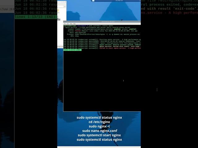 Nginx Failed to start A high performance web server #nginx #raspberrypi5 #raspberrypi4 #linux