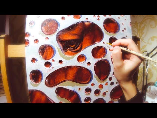 Масляная живопись. Как я рисую абстракцию. Oil painting