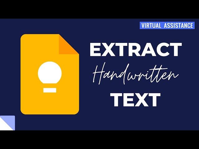 How To Extract Handwritten Text From Image