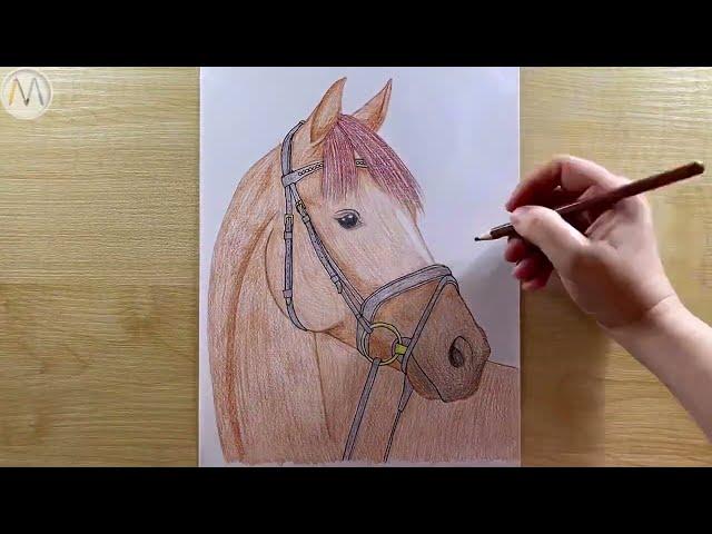 Как нарисовать Лошадь / Как нарисовать Коня / Как нарисовать Жеребца / Horse easy drawing